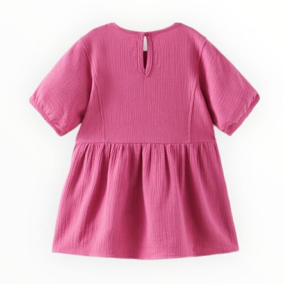 ZARA Kids | Fuchsia | DRESS WITH RUCHING - Picture 3 of 5